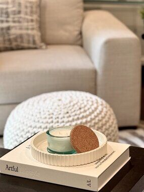 Midnight Waves Luxury Candle | Recycled Glass Vessel Crafted in Spain | Cork Lid